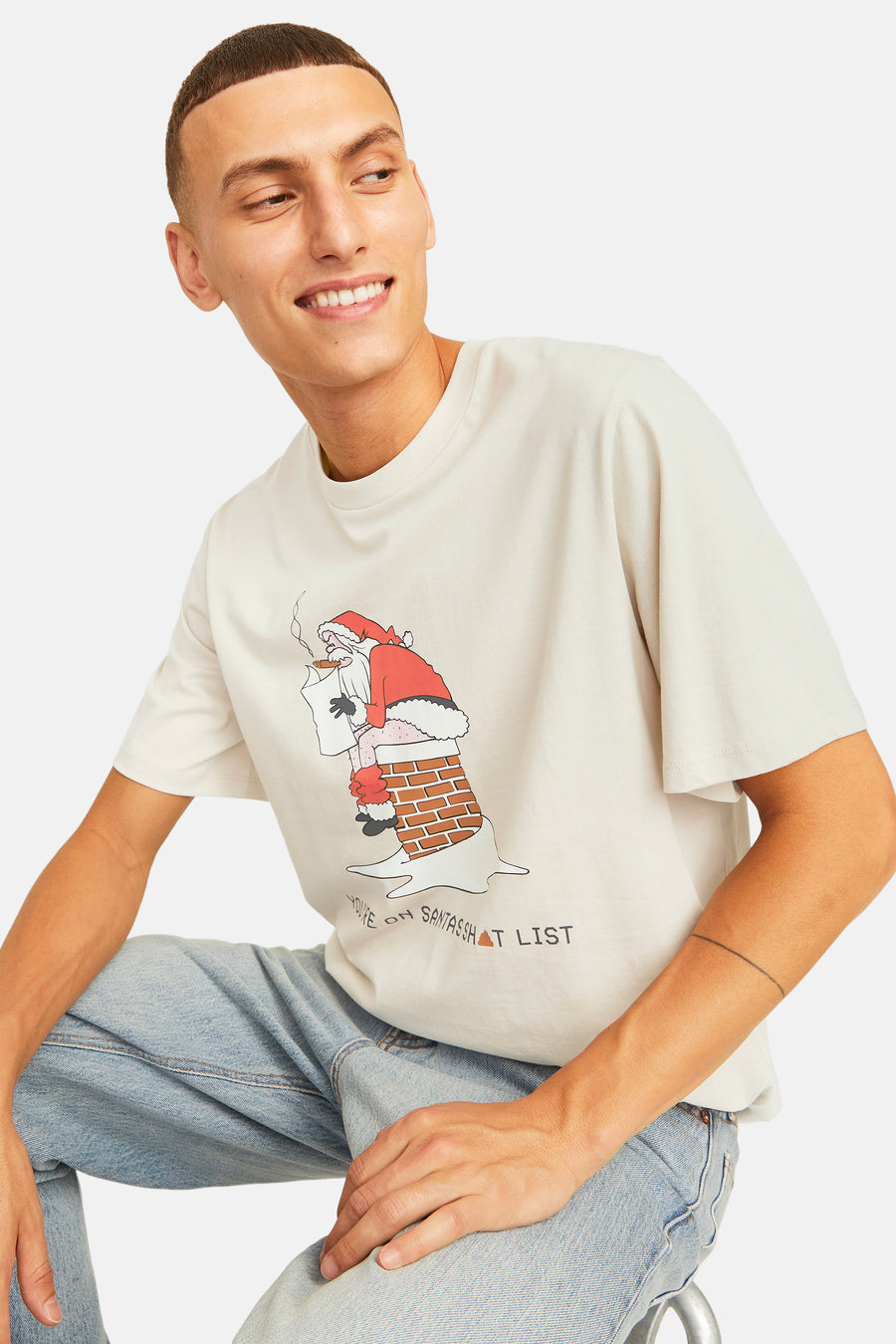 T-shirt (korte mouwen) Beige - ORIGINALS BY JACK & JONES