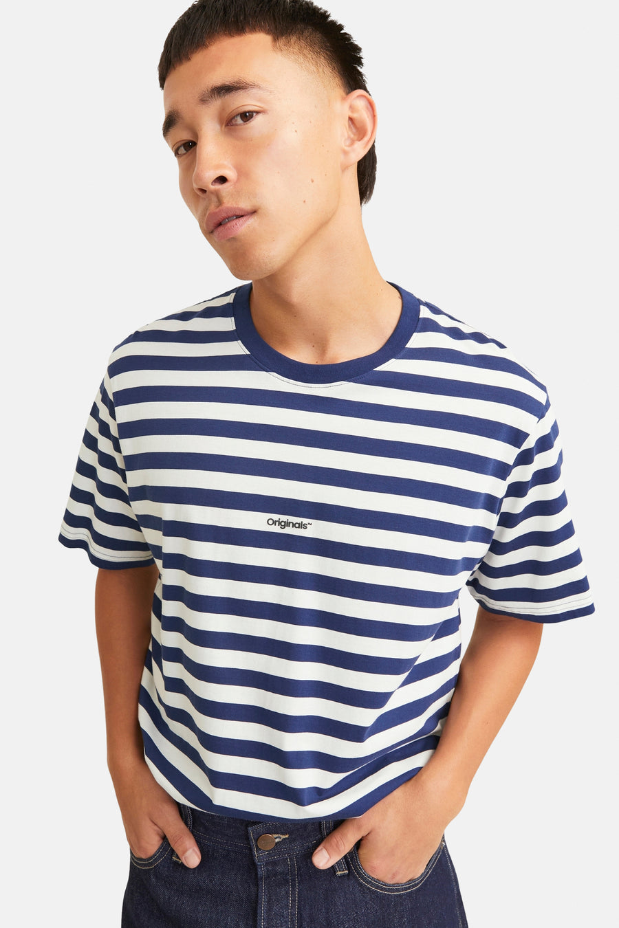 T-shirt (korte mouwen) Blauw - ORIGINALS BY JACK & JONES