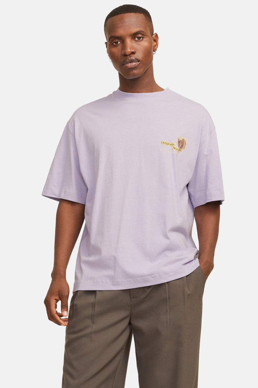 T-shirt (korte mouwen) Paars - ORIGINALS BY JACK & JONES
