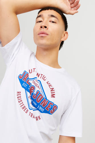 T-shirt (korte mouwen) Wit - ORIGINALS BY JACK & JONES