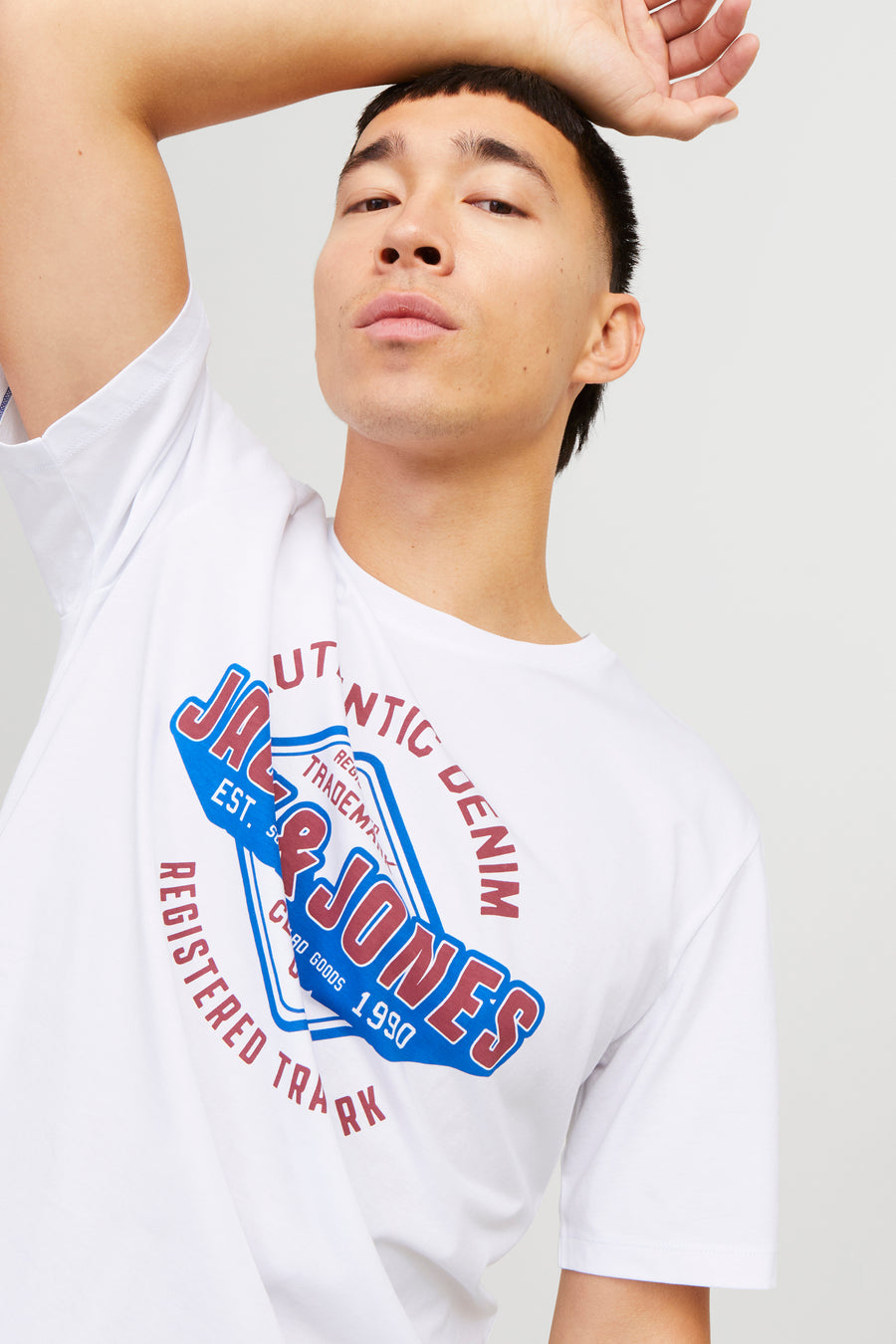 T-shirt (korte mouwen) Wit - ORIGINALS BY JACK & JONES