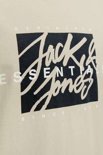 T-shirt (korte mouwen) Beige - ORIGINALS BY JACK & JONES