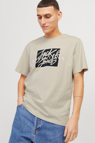 T-shirt (korte mouwen) Beige - ORIGINALS BY JACK & JONES