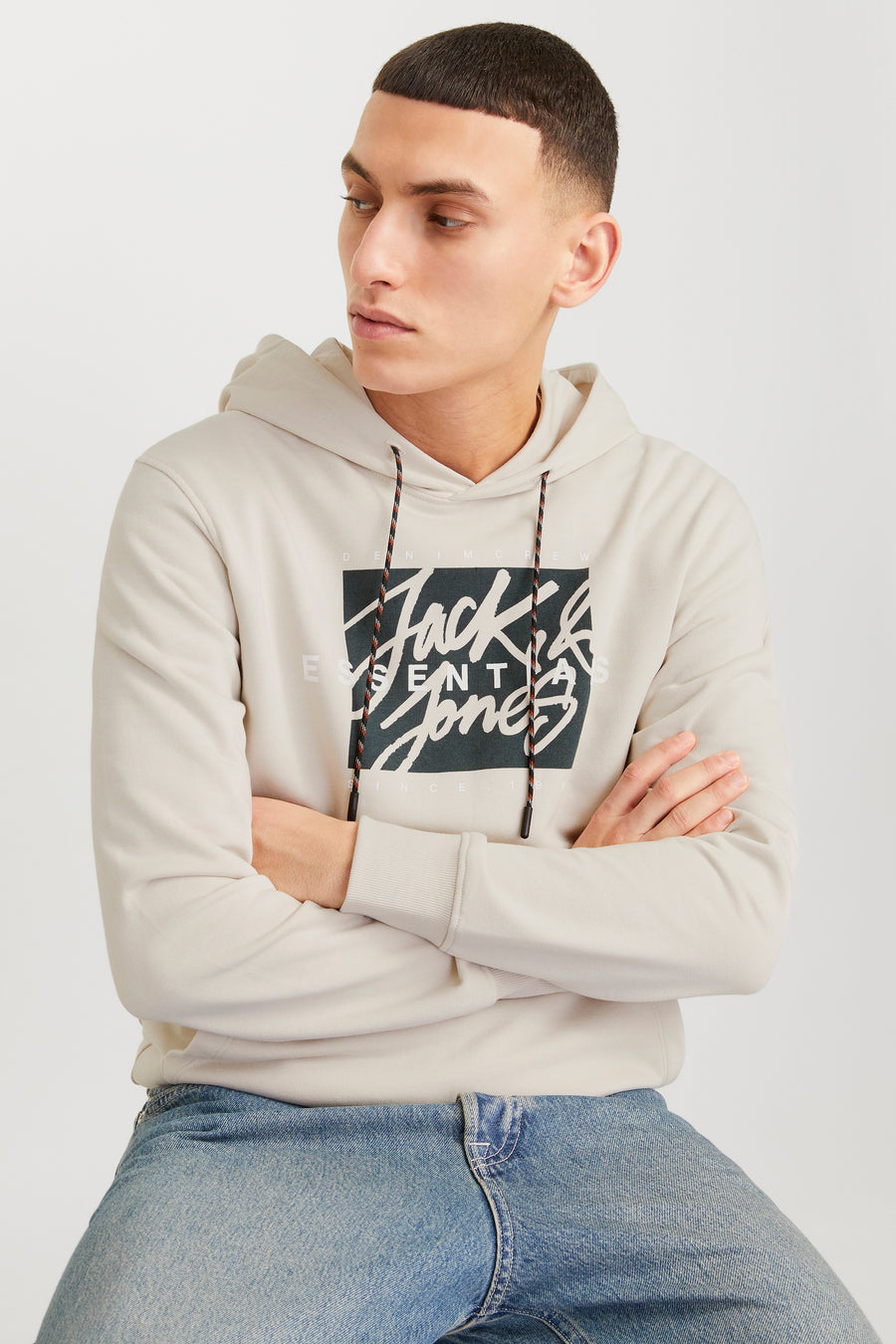 Sweater met kap Ecru - ORIGINALS BY JACK & JONES