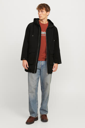Jas (lang) Zwart - ORIGINALS BY JACK & JONES