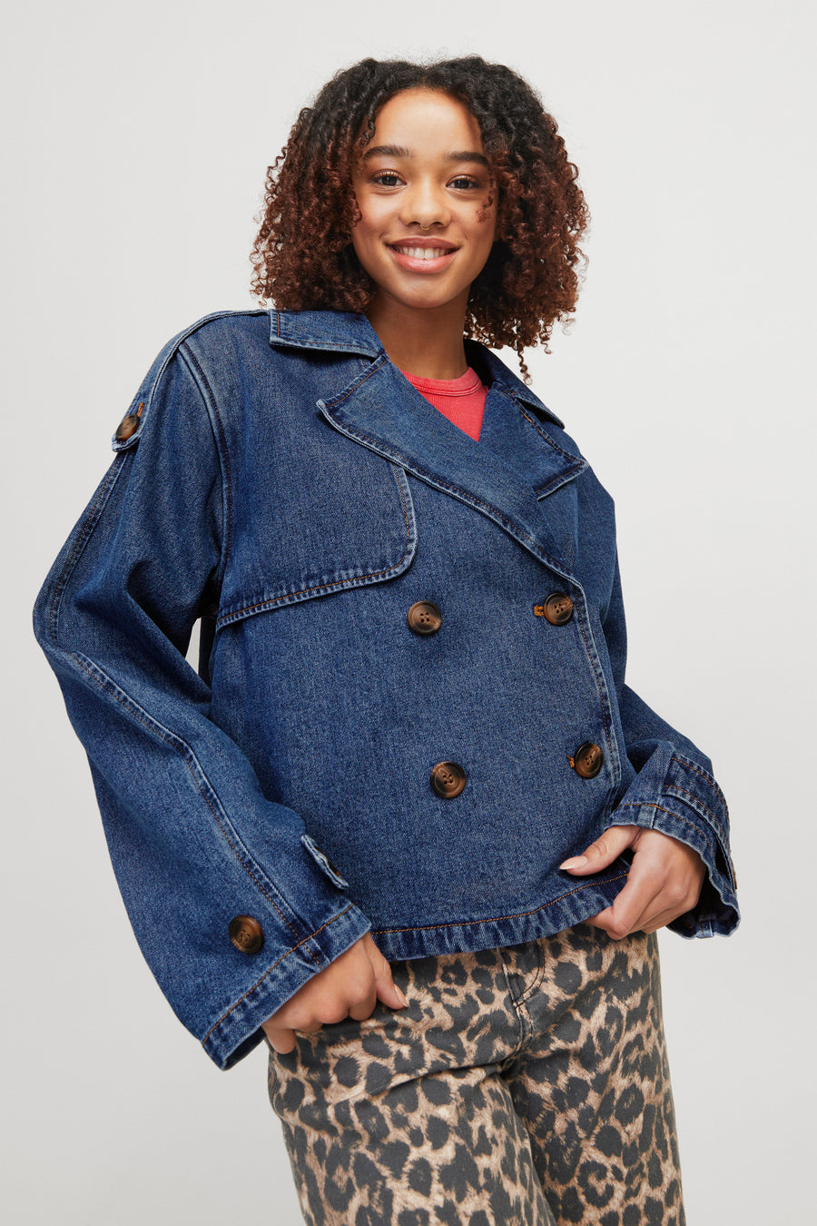 Korte jas Mid blue denim - JJXX