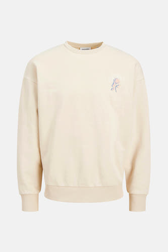 Sweater met ronde hals Ecru - ORIGINALS BY JACK & JONES