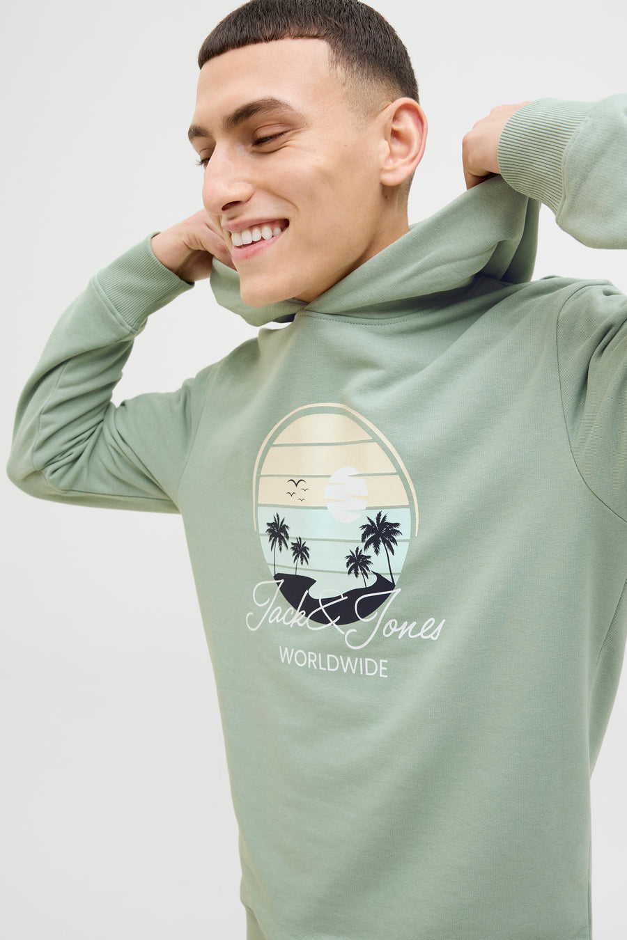 Sweater met kap Groen - ORIGINALS BY JACK & JONES