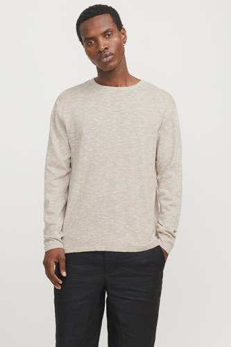 Trui met ronde hals Beige - PREMIUM by JACK & JONES