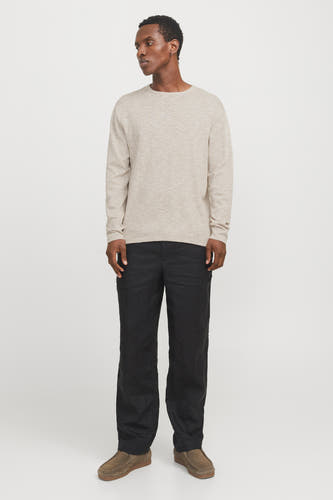 Trui met ronde hals Beige - PREMIUM by JACK & JONES