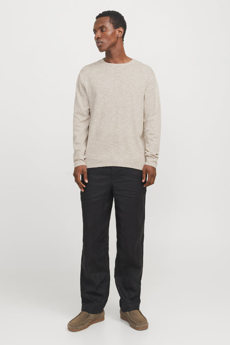 Trui met ronde hals Beige - PREMIUM by JACK & JONES