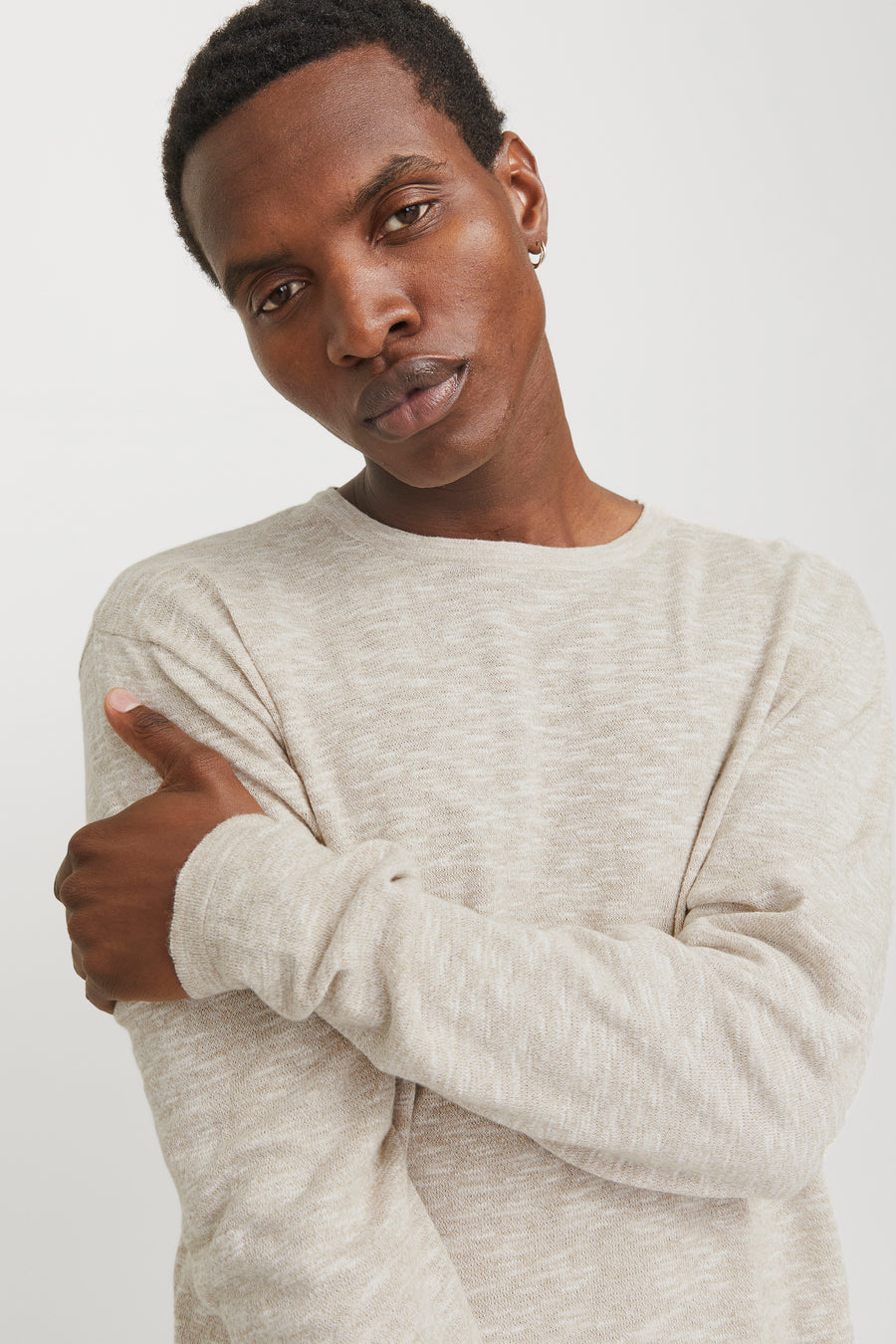 Trui met ronde hals Beige - PREMIUM by JACK & JONES