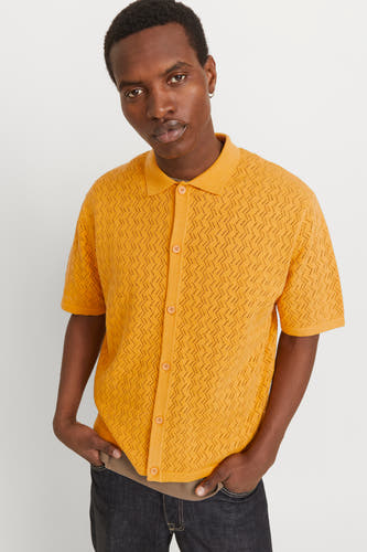 Hemd (korte mouwen) Geel - ORIGINALS BY JACK & JONES