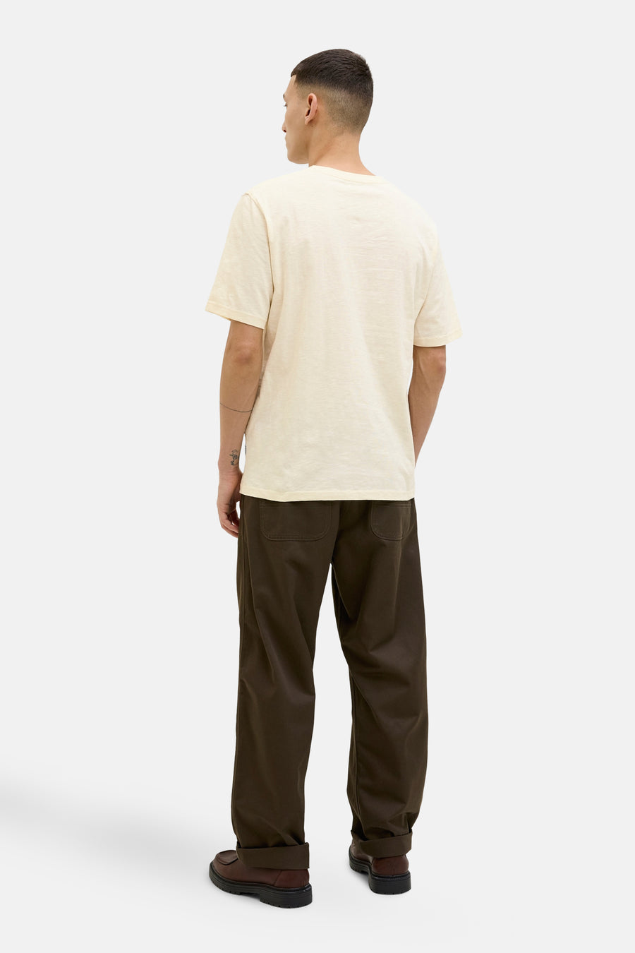 T-shirt (korte mouwen) Ecru - ORIGINALS BY JACK & JONES