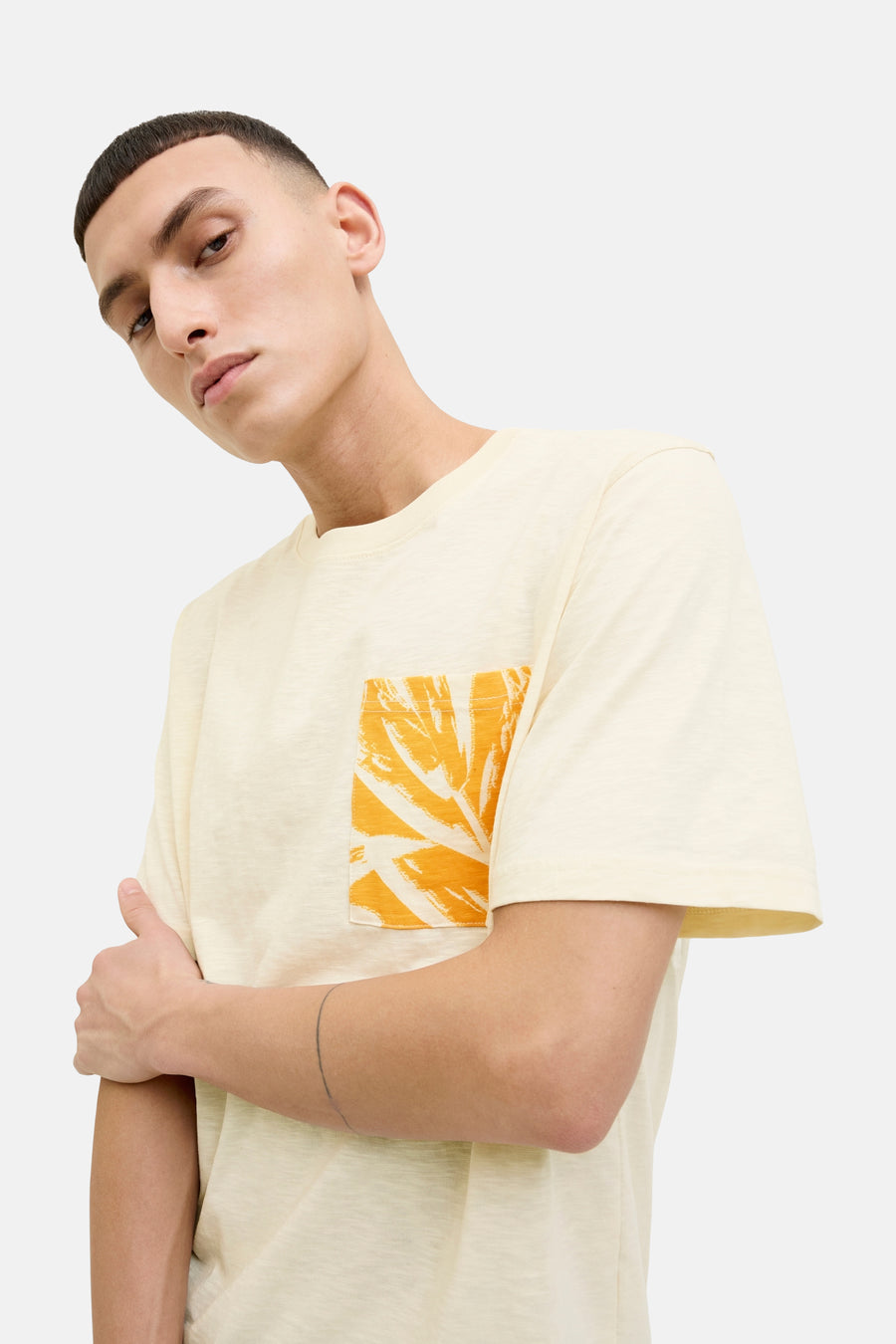 T-shirt (korte mouwen) Ecru - ORIGINALS BY JACK & JONES