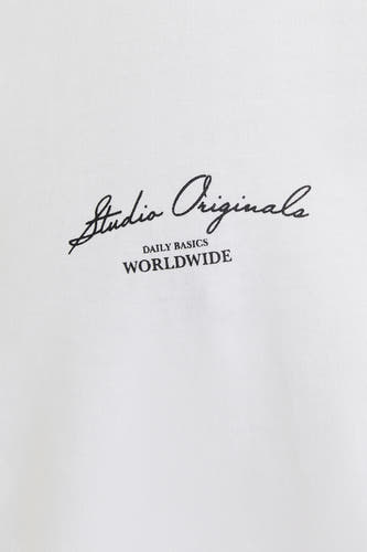 T-shirt (korte mouwen) Wit - ORIGINALS BY JACK & JONES
