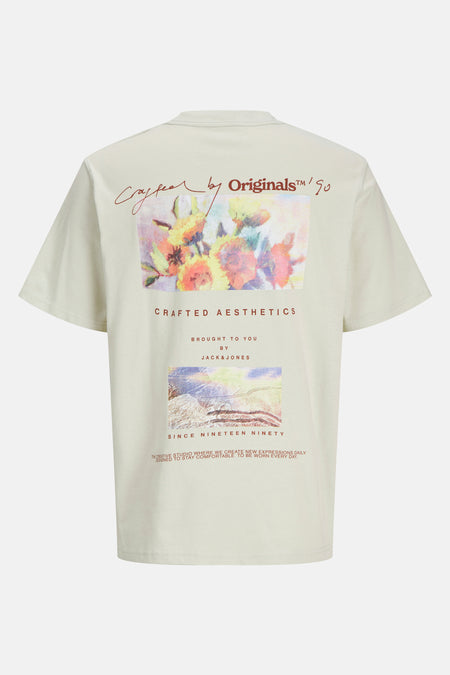 T-shirt (korte mouwen) Ecru - ORIGINALS BY JACK & JONES