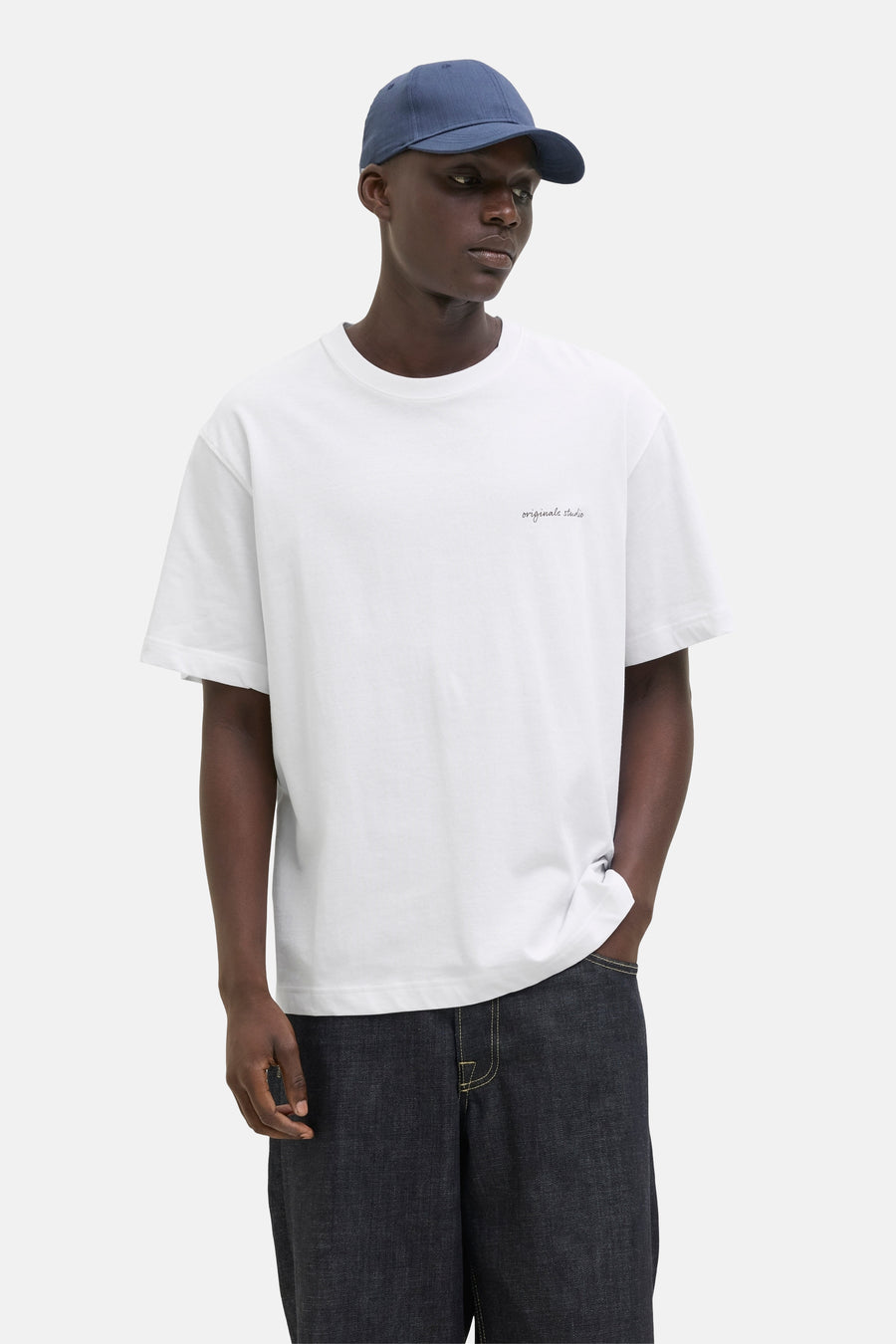 T-shirt (korte mouwen) Wit - ORIGINALS BY JACK & JONES