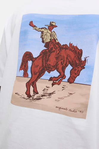 T-shirt (korte mouwen) Wit - ORIGINALS BY JACK & JONES