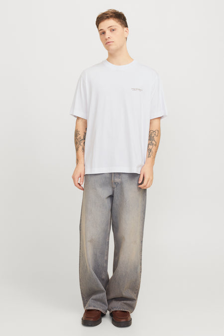 T-shirt (korte mouwen) Wit - ORIGINALS BY JACK & JONES