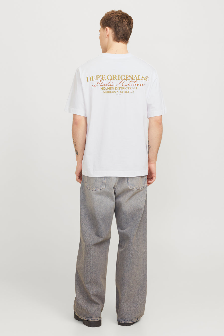 T-shirt (korte mouwen) Wit - ORIGINALS BY JACK & JONES