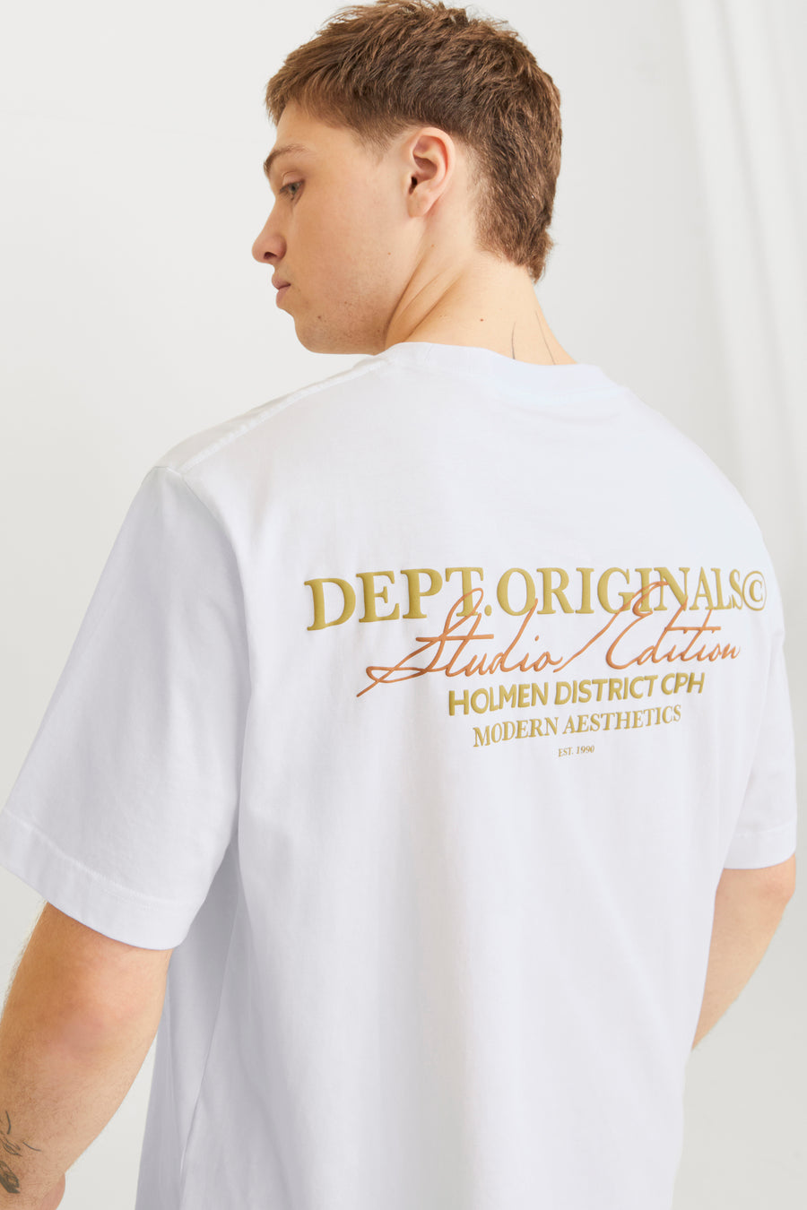 T-shirt (korte mouwen) Wit - ORIGINALS BY JACK & JONES