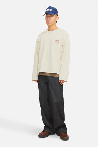 Sweater met ronde hals Ecru - ORIGINALS BY JACK & JONES