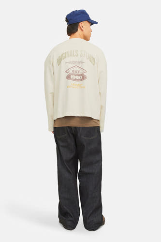 Sweater met ronde hals Ecru - ORIGINALS BY JACK & JONES