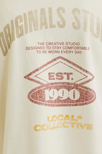 Sweater met ronde hals Ecru - ORIGINALS BY JACK & JONES