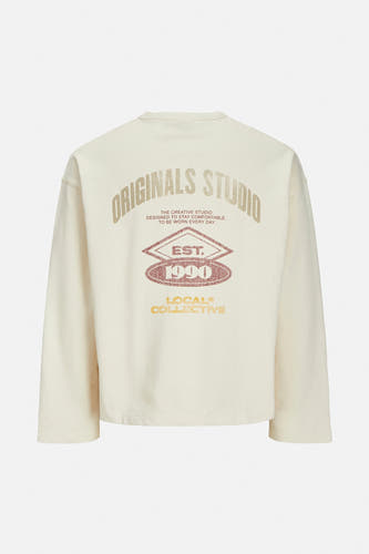 Sweater met ronde hals Ecru - ORIGINALS BY JACK & JONES