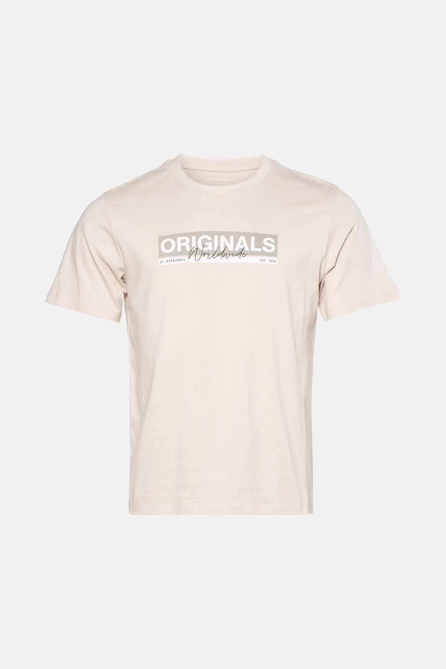 T-shirt (korte mouwen) Ecru - ORIGINALS BY JACK & JONES