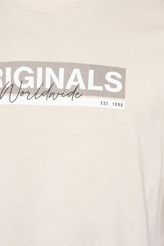 T-shirt (korte mouwen) Ecru - ORIGINALS BY JACK & JONES