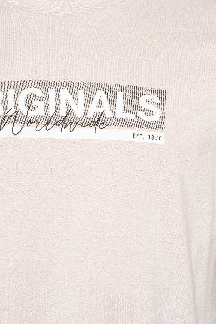 T-shirt (korte mouwen) Ecru - ORIGINALS BY JACK & JONES