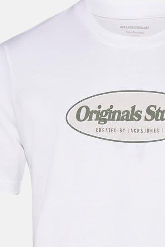 T-shirt (korte mouwen) Wit - ORIGINALS BY JACK & JONES