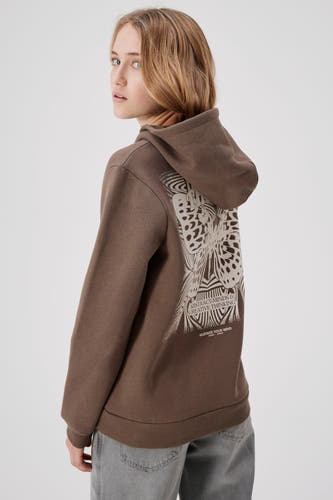 Sweater met kap Bruin - LMTD