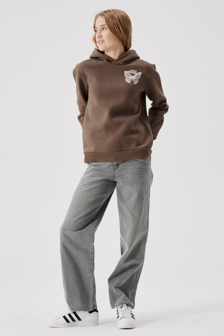 Sweater met kap Bruin - LMTD