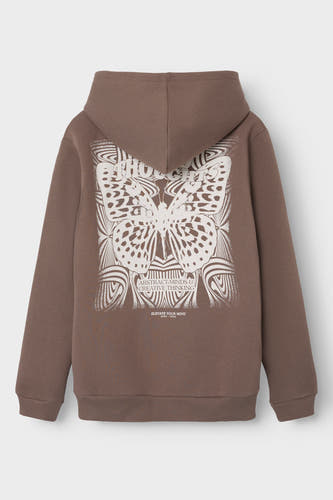 Sweater met kap Bruin - LMTD