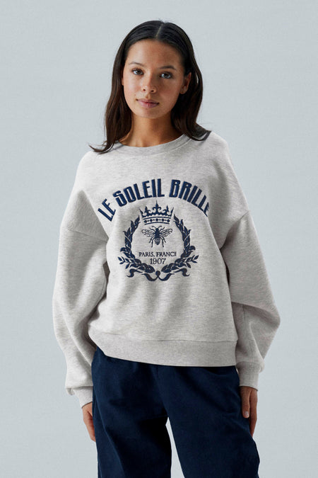 Sweater met ronde hals Grijs - LMTD