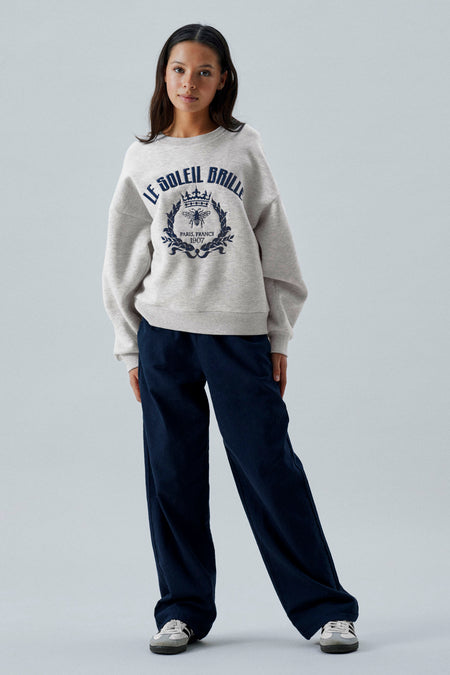 Sweater met ronde hals Grijs - LMTD