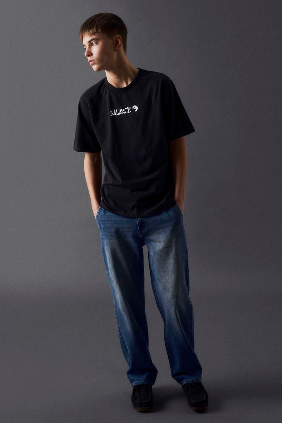 T-shirt (korte mouwen) Black denim - LMTD