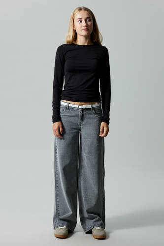 Jeans wide Light grey denim - LMTD