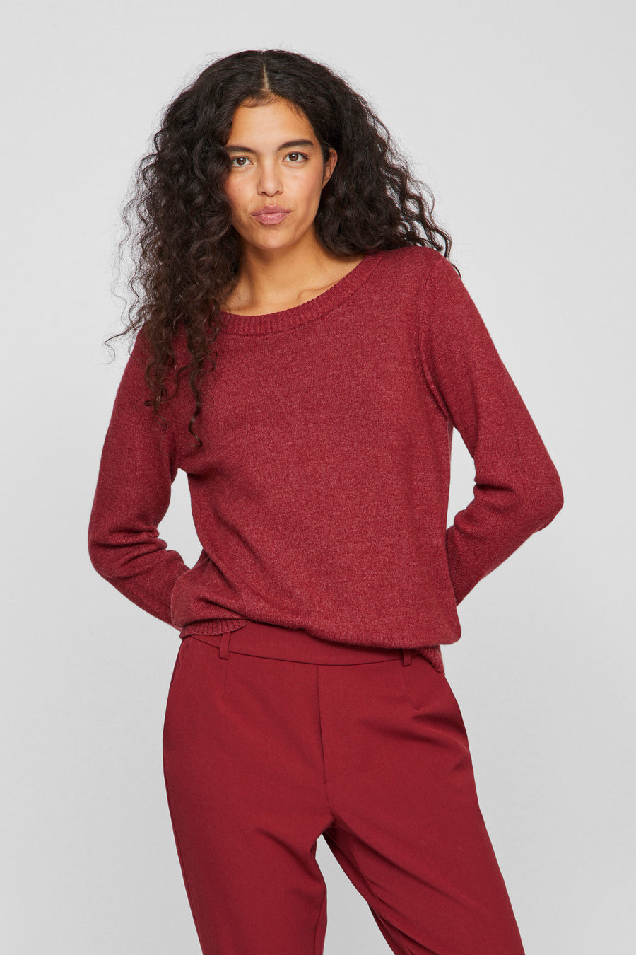 Trui met ronde hals Rood - VILA®