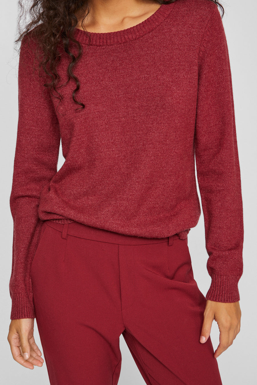 Trui met ronde hals Rood - VILA®
