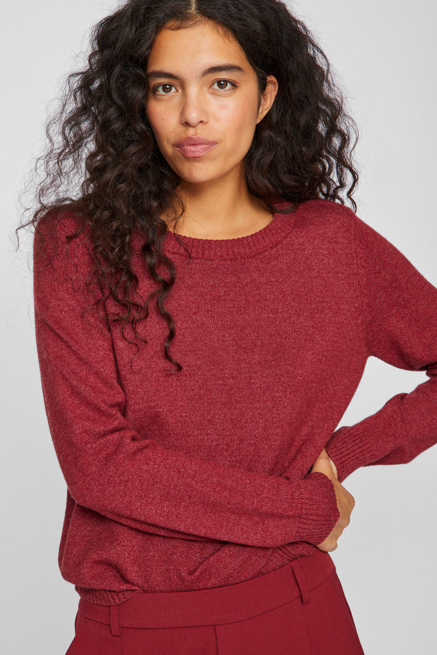 Trui met ronde hals Rood - VILA®