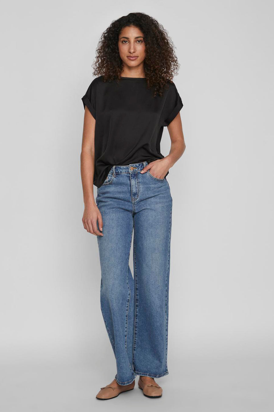 Top (korte mouwen) Zwart - VILA®