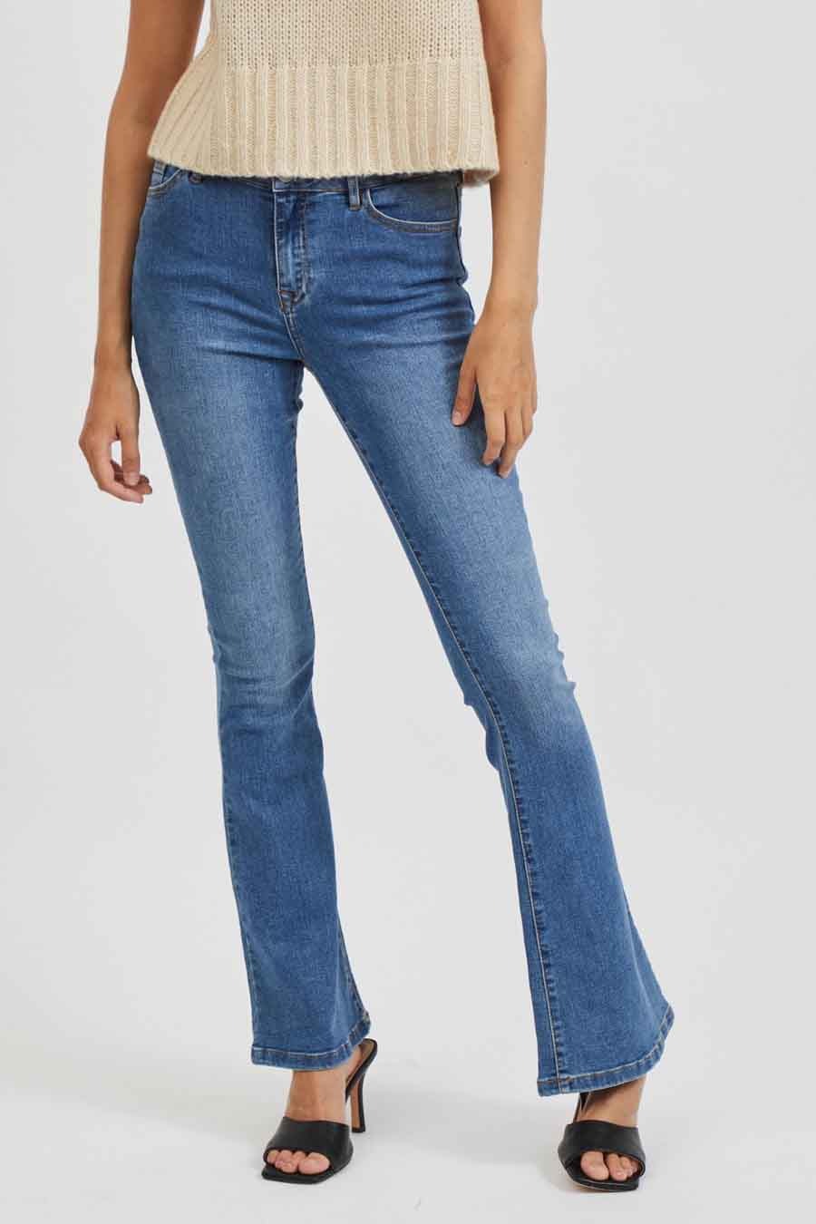 Jeans flared Mid blue denim - VILA®