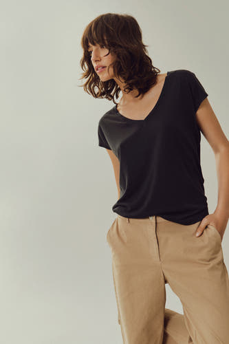 Top (korte mouwen) Zwart - VILA®