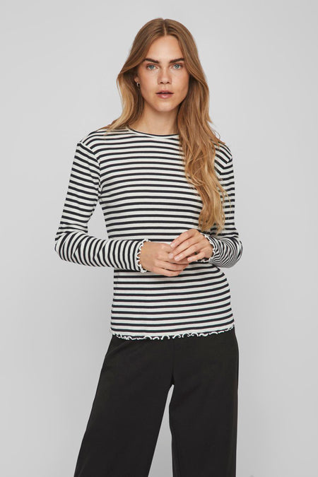T-shirt (lange mouwen) Zwart - VILA®
