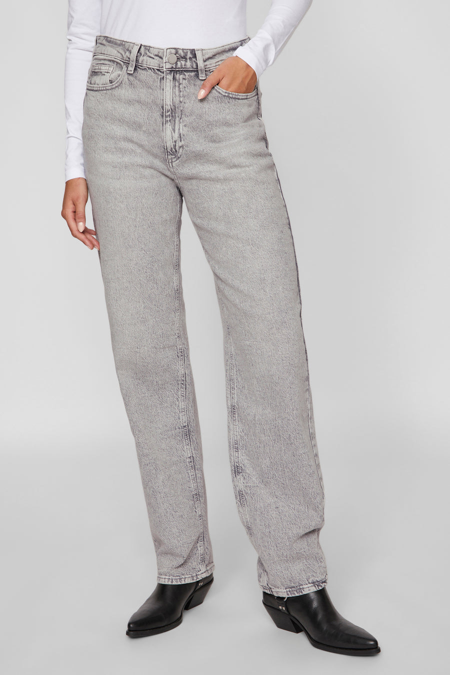 Jeans straight Light grey denim - VILA®