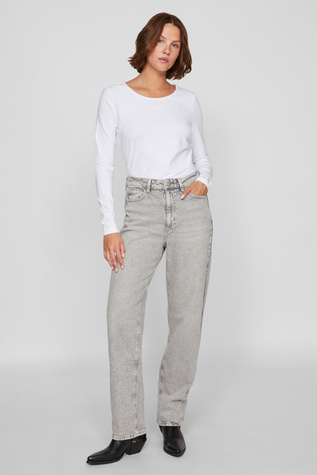 Jeans straight Light grey denim - VILA®